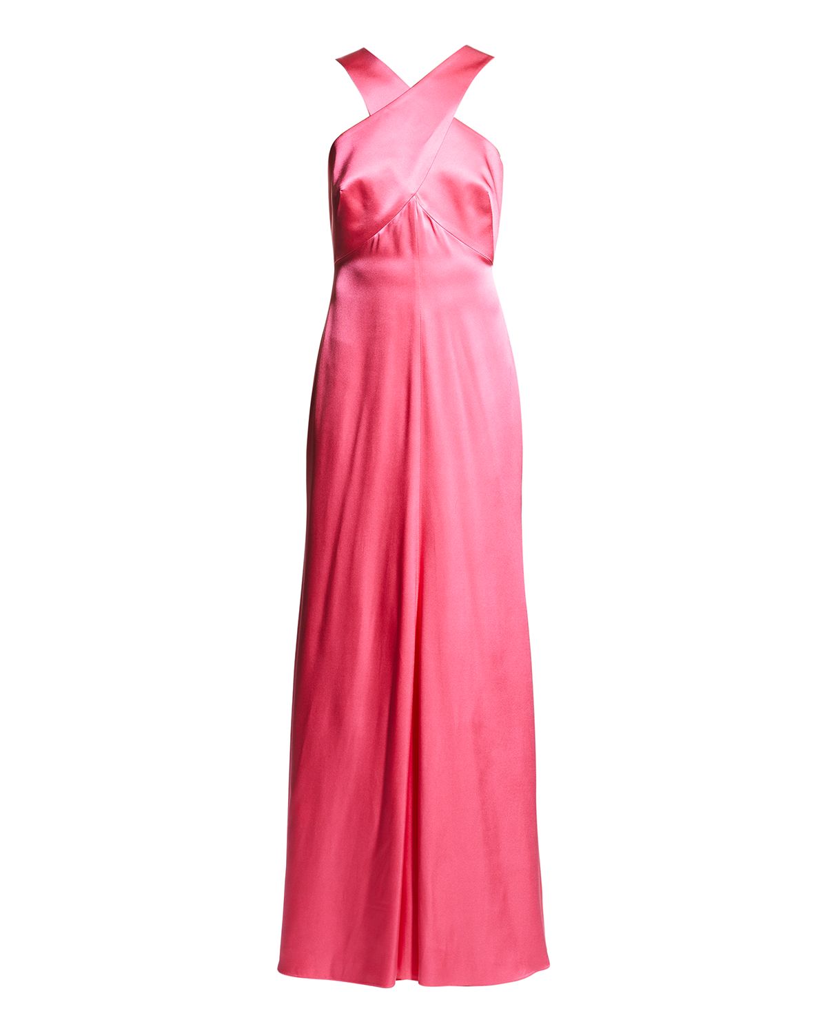 Giorgio Armani Crisscross Halter Silk Gown