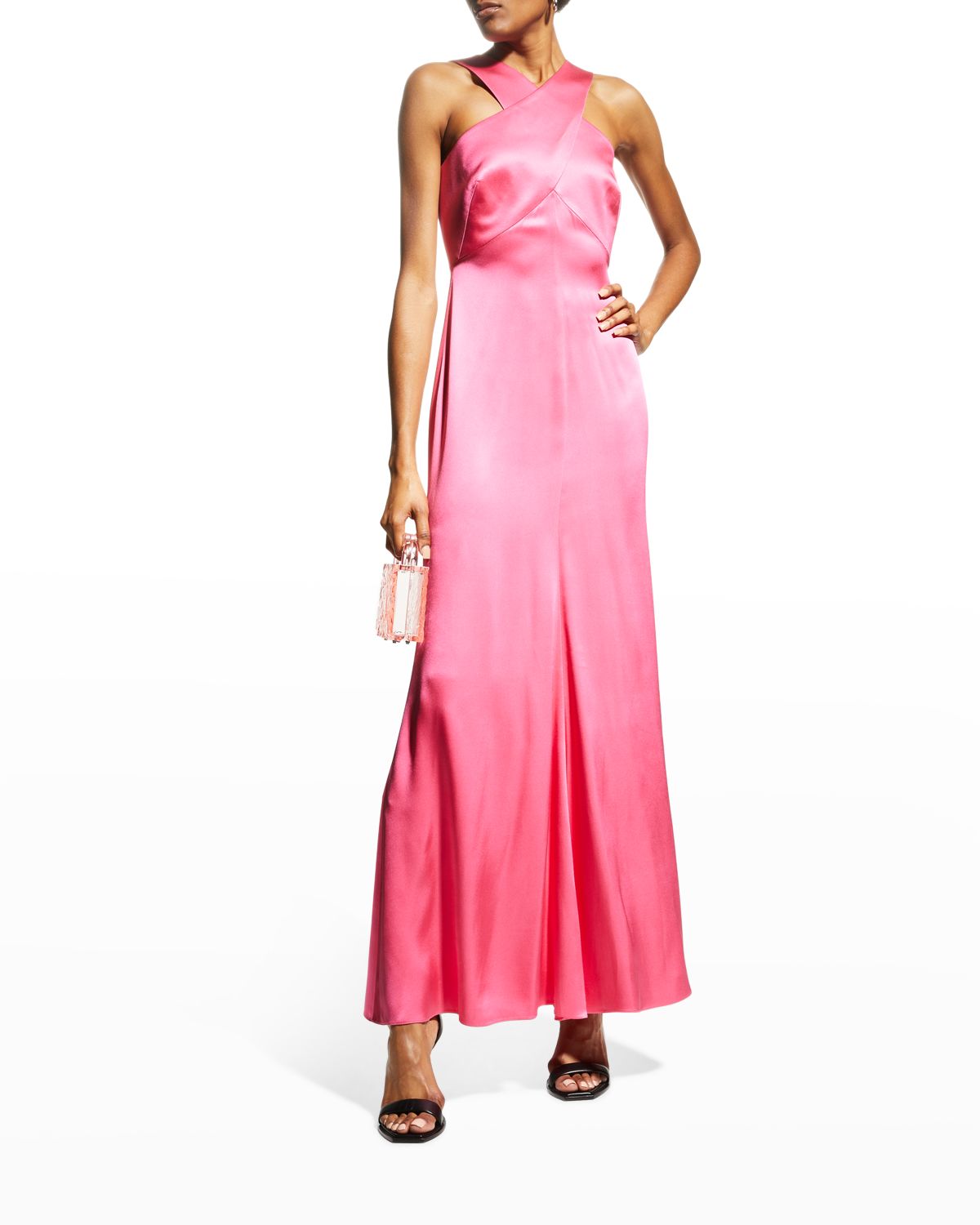 Giorgio Armani Crisscross Halter Silk Gown | Thumbnail 3