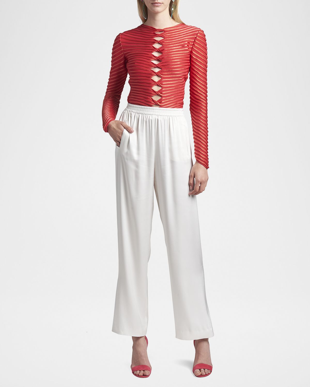 Giorgio Armani Silk Relaxed-Leg Trousers