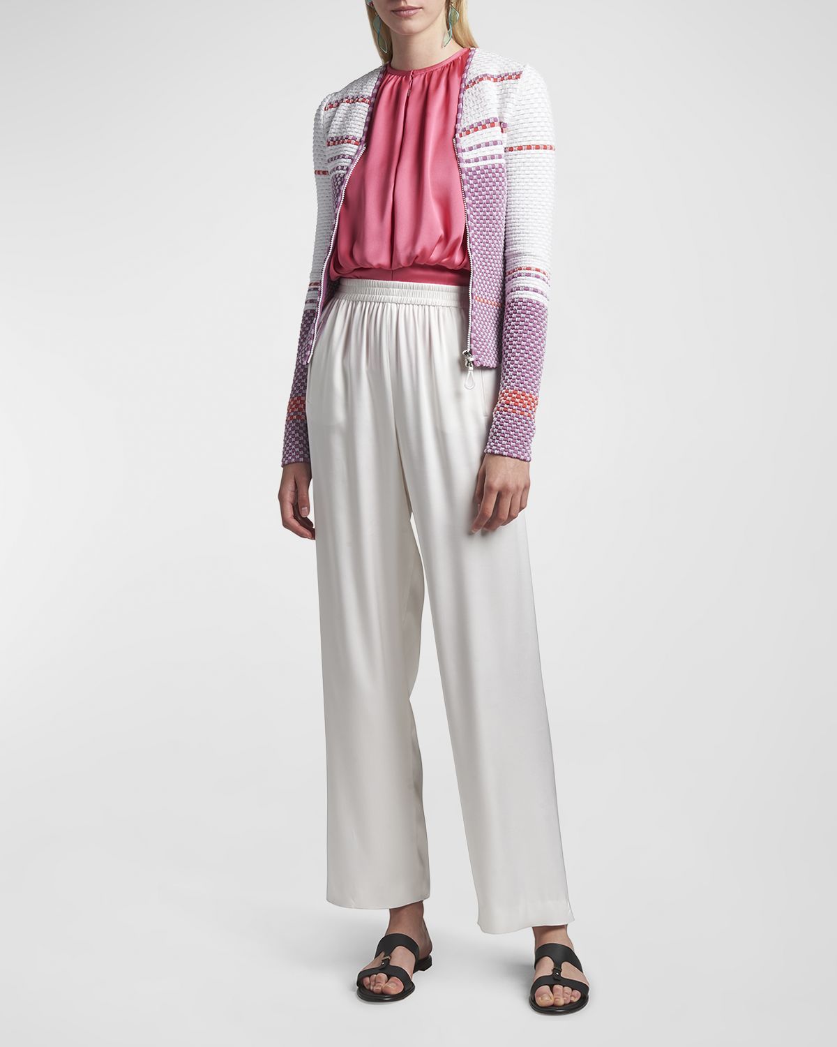 Giorgio Armani Check Ottoman Jacquard Jacket