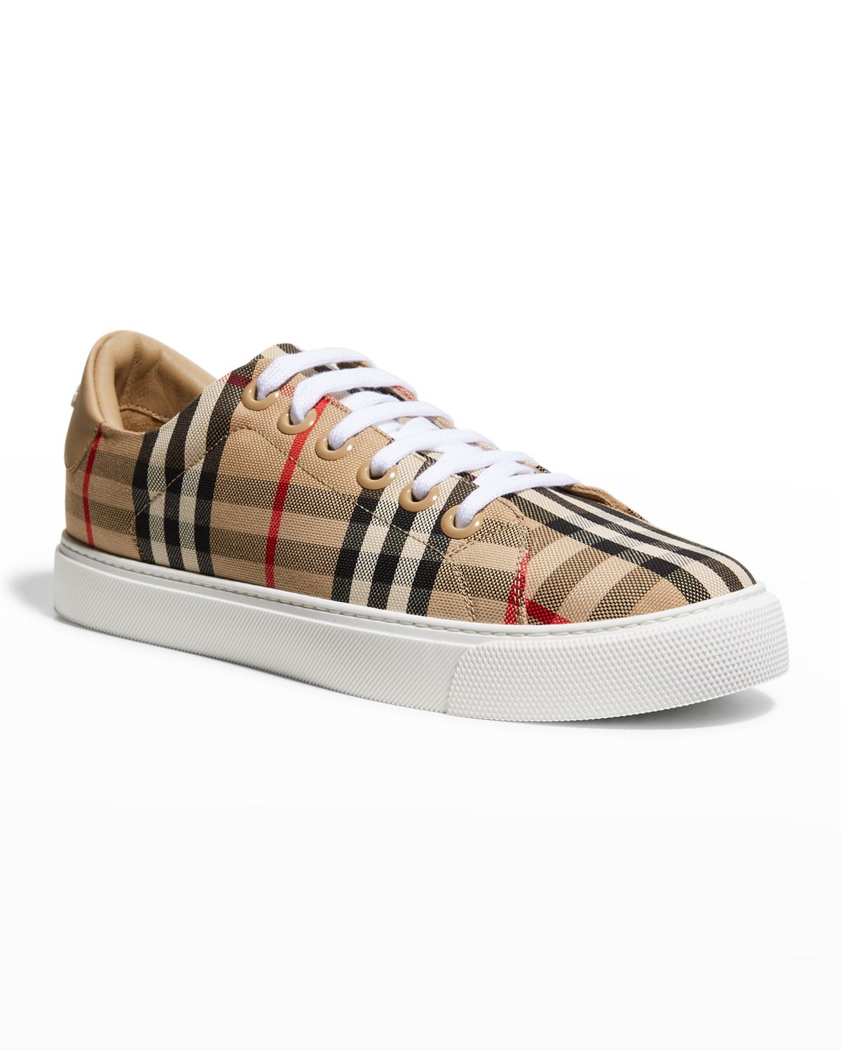 Burberry New Albridge Check Low-Top Sneakers