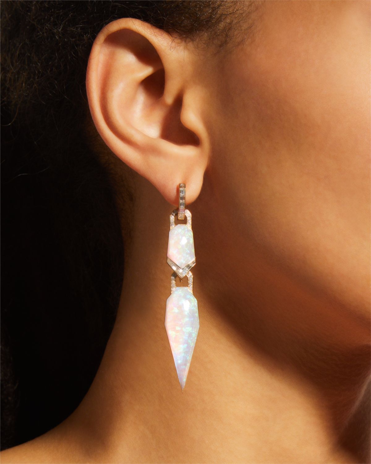 Stephen Webster Multi-Way Earrings with White Opalescent Clear Quartz
