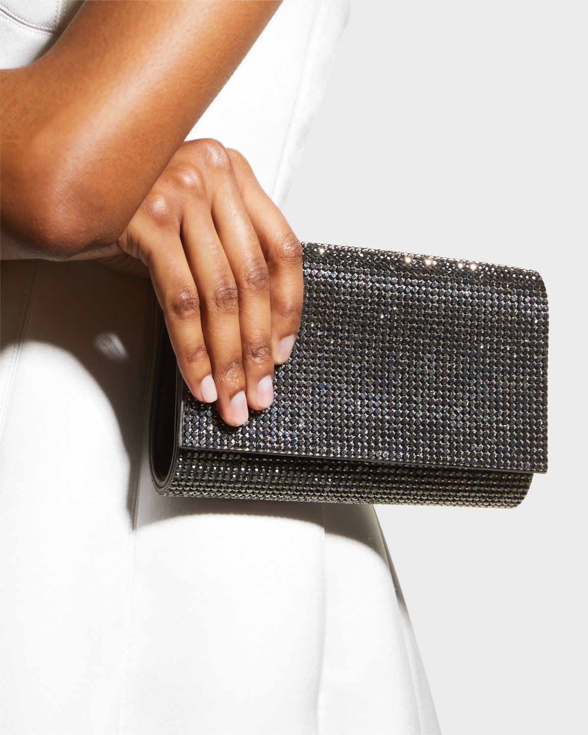 Judith Leiber Couture Fizzy Crystal Flap Clutch Bag