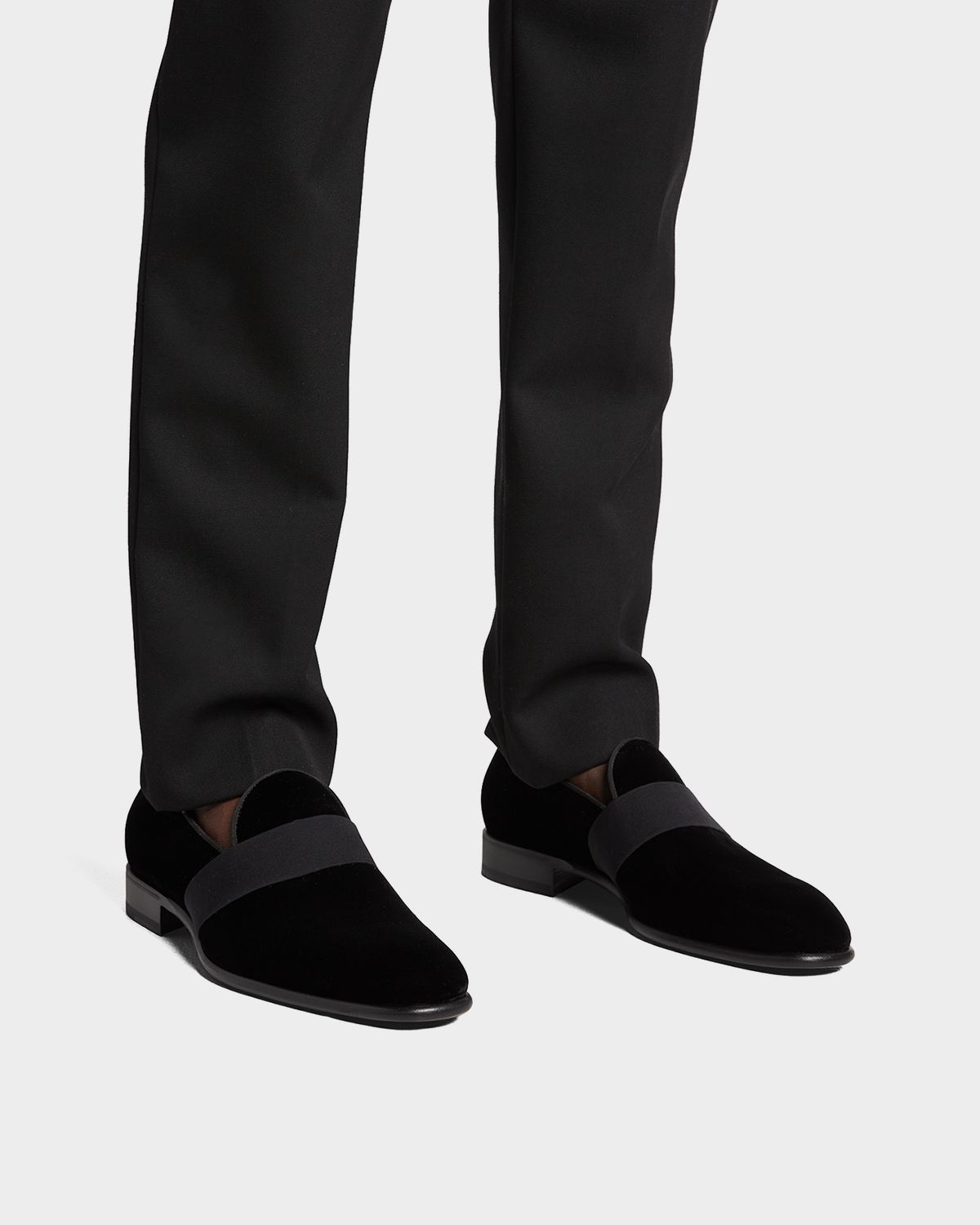 Santoni Men 's Isomer Grosgrain Velvet Formal Loafers