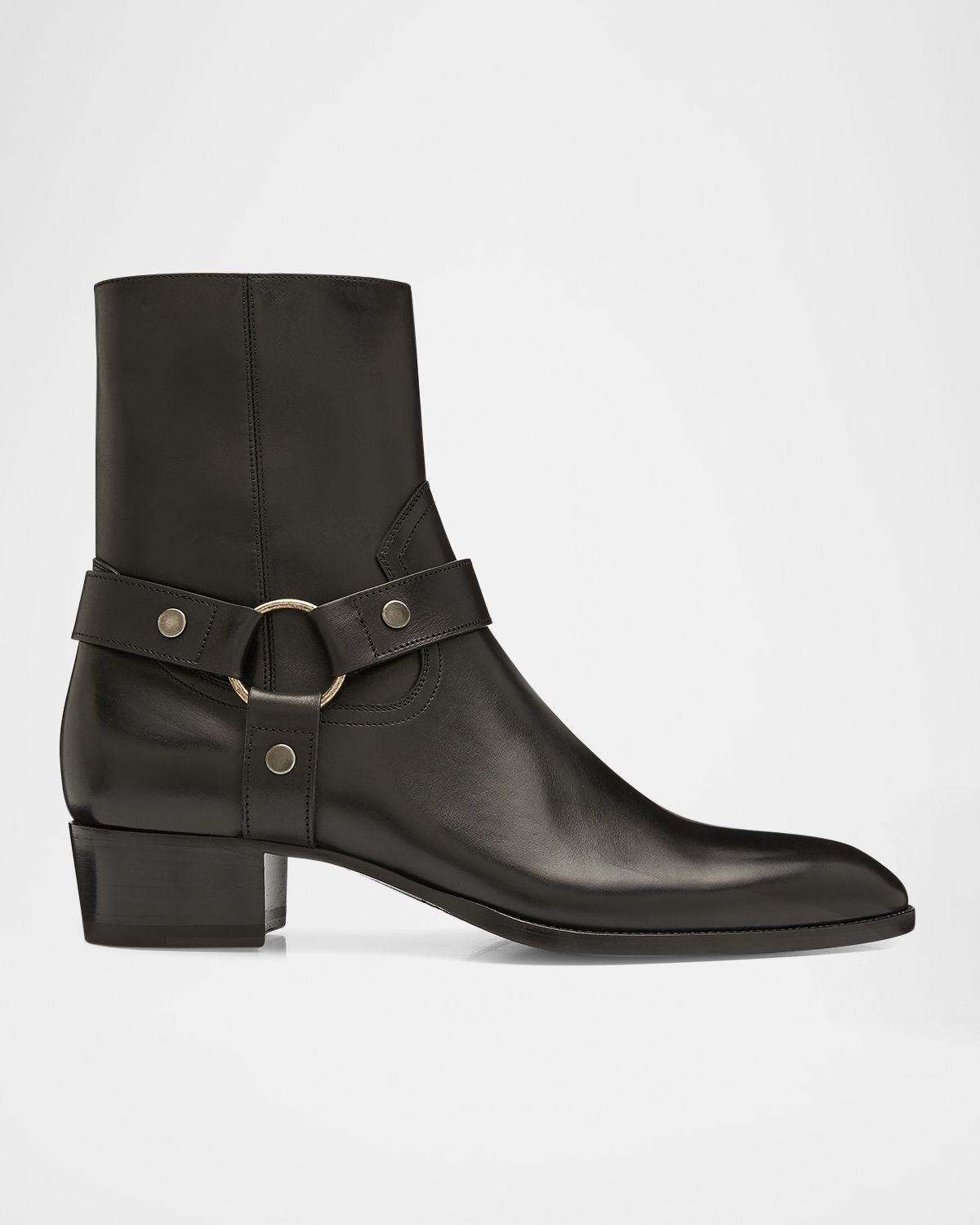 Saint Laurent Men 's Wyatt 40 Harness Biker Boots