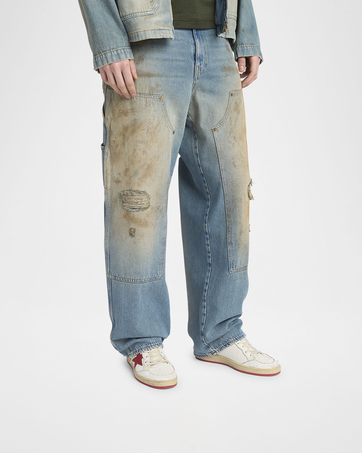 Golden Goose Men 's Ball Star Distressed Low-Top Sneakers