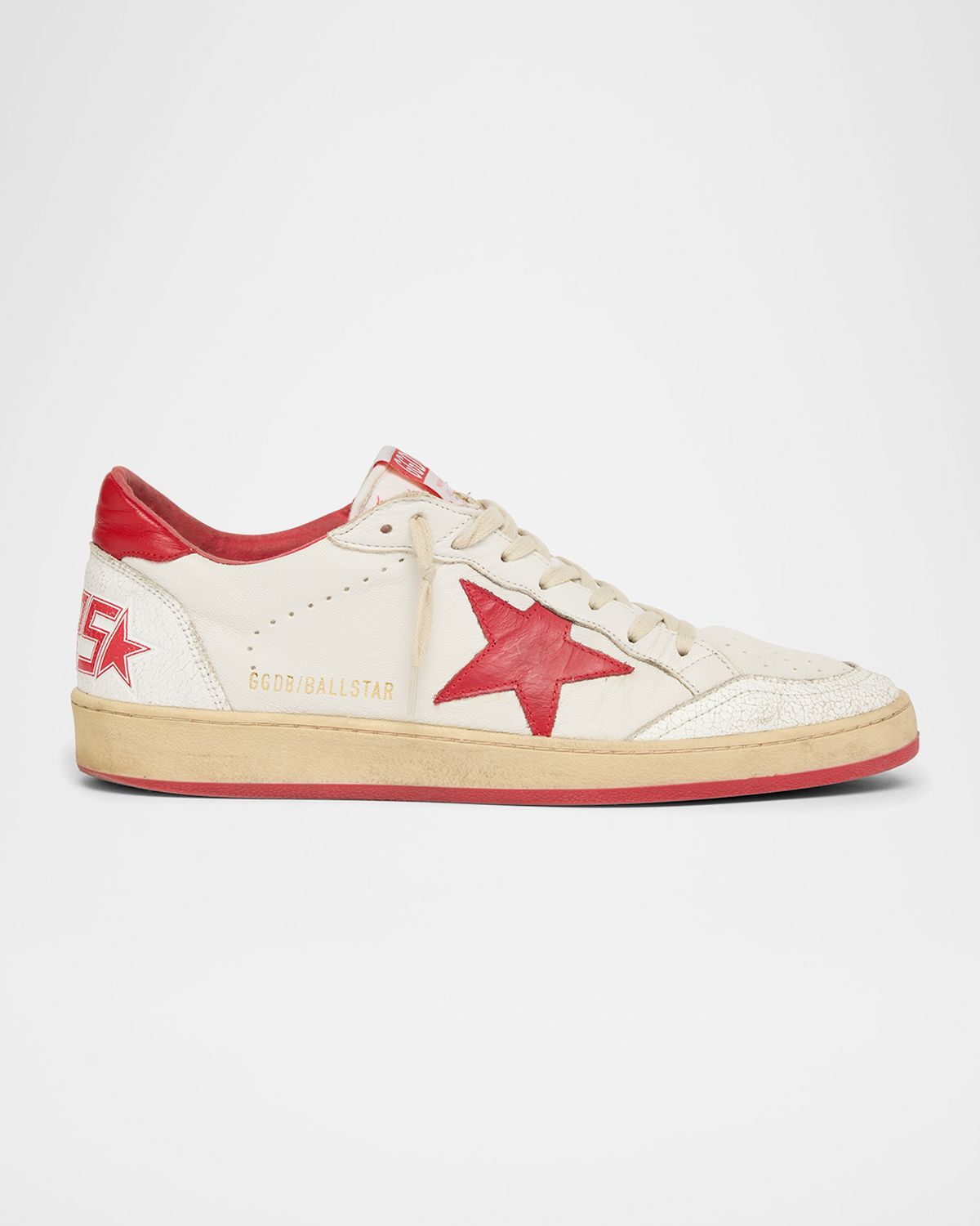 Golden Goose Men 's Ball Star Distressed Low-Top Sneakers