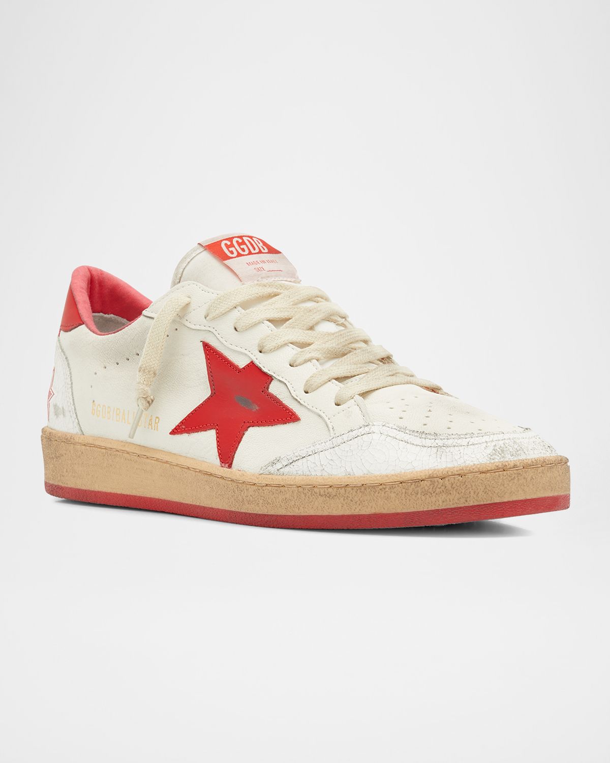 Golden Goose Men 's Ball Star Distressed Low-Top Sneakers | Thumbnail 6 Golden Goose Men 's Ball Star Distressed Low-Top Sneakers | Thumbnail 6