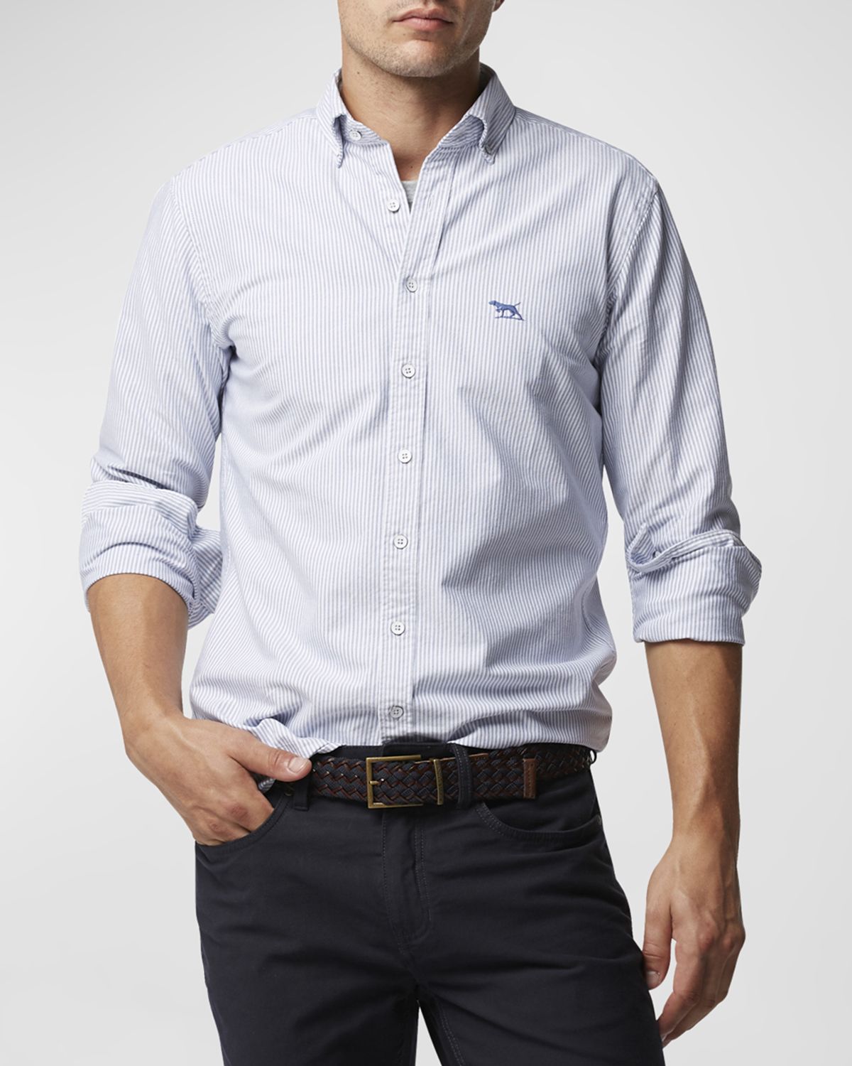 Rodd & Gunn Men 's Oxford Stripe Sport Shirt