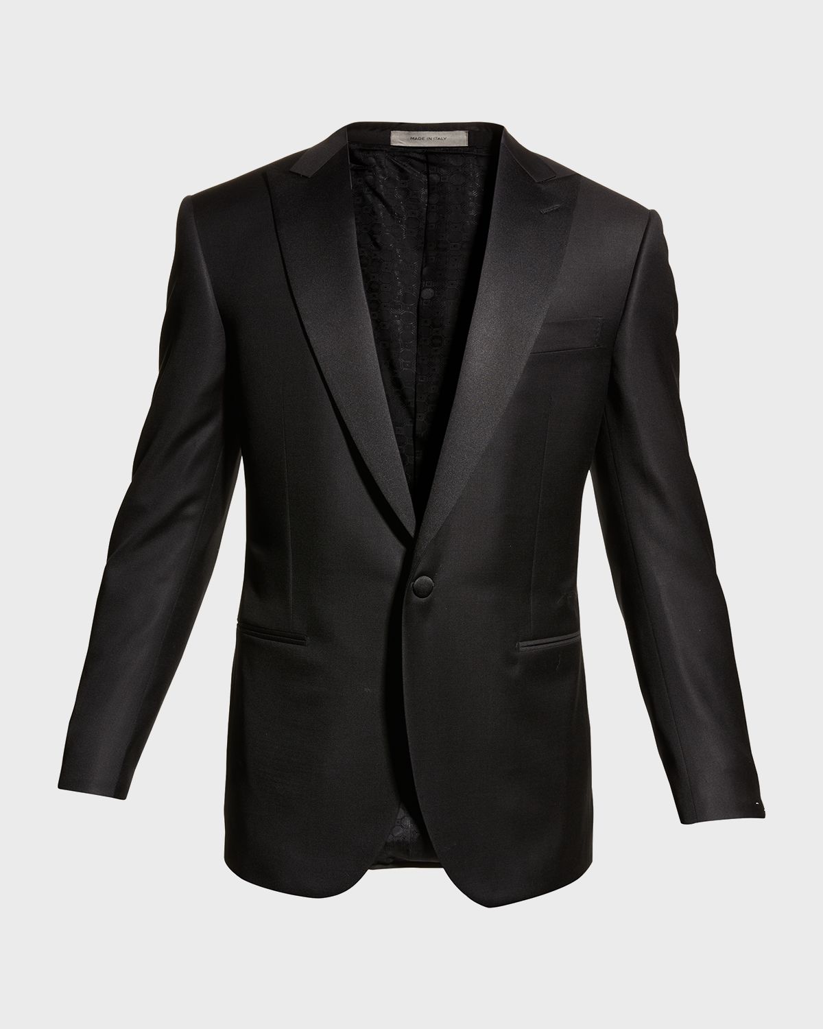 Corneliani Men 's Solid Peak-Lapel Tuxedo