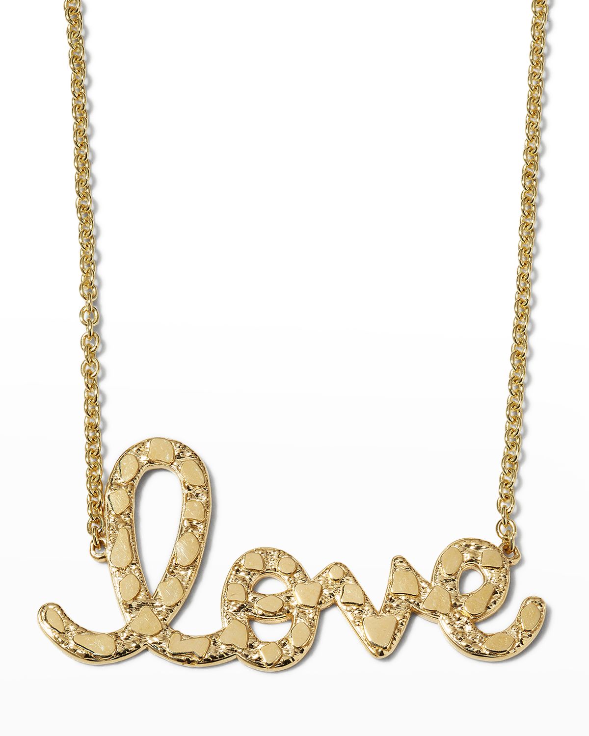 Sydney Evan Nugget Love Script Necklace