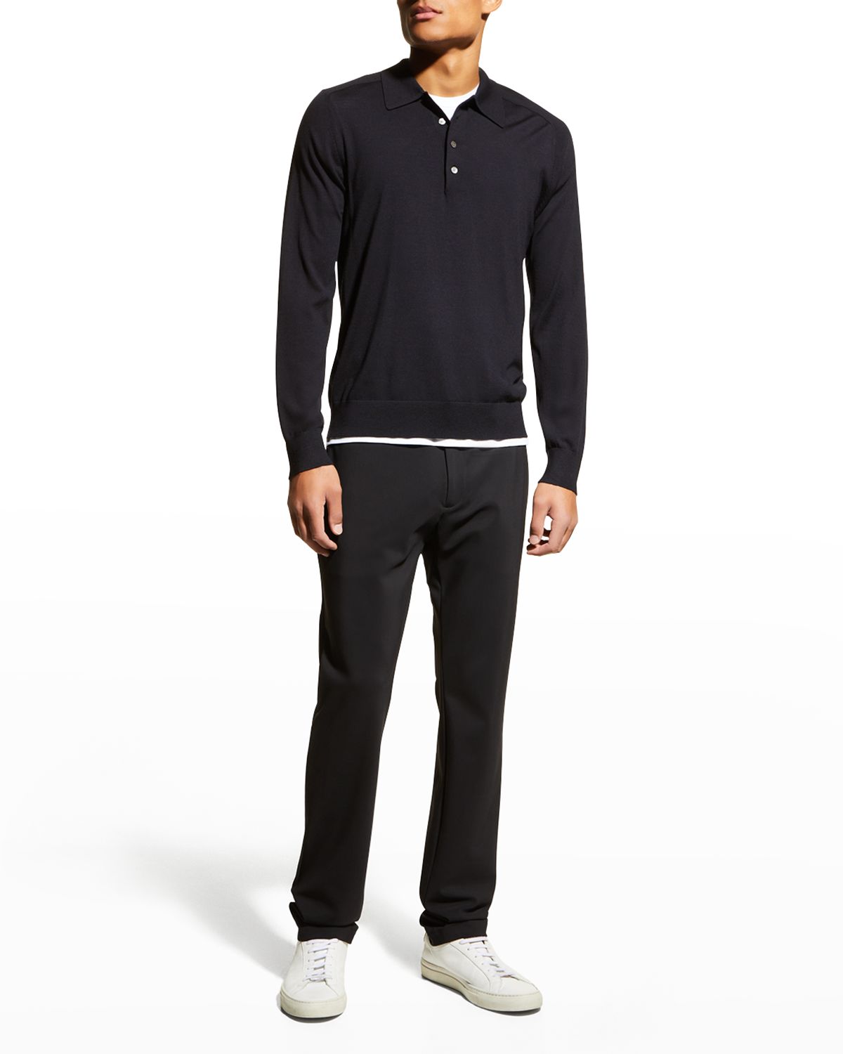 Theory Men 's Zaine Precision Ponte Slim-Straight Chino-Style Pants | Thumbnail 2