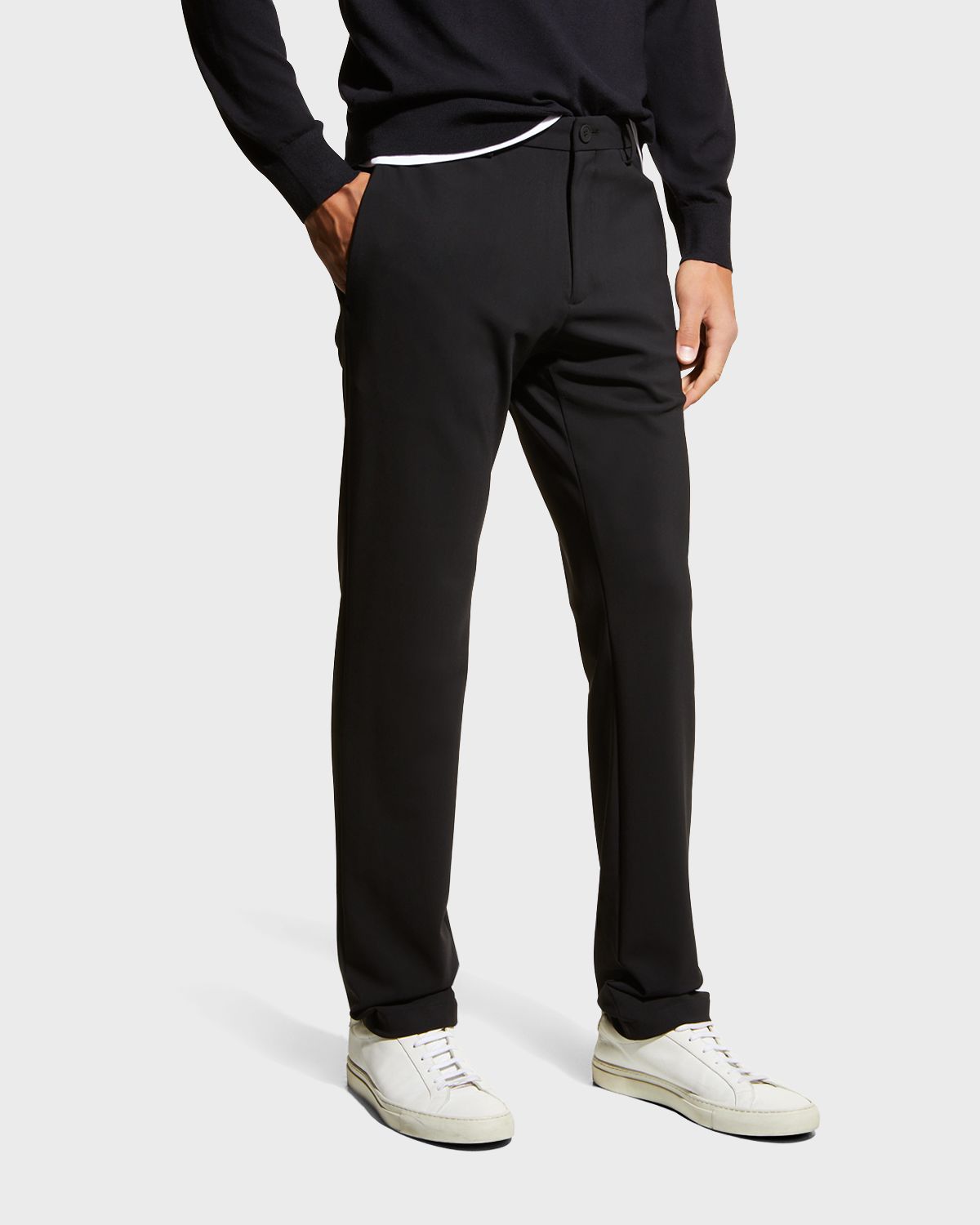 Theory Men 's Zaine Precision Ponte Slim-Straight Chino-Style Pants | Thumbnail 4