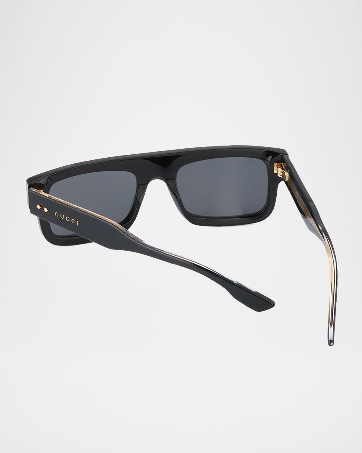 Gucci Men 's Rectangle Acetate Sunglasses
