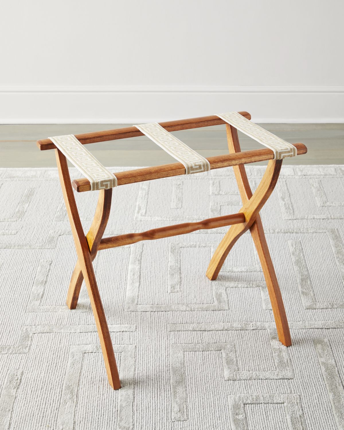 Gate House Furniture Greek Key Straps Luggage Rack | Thumbnail 4 Gate House Furniture Greek Key Straps Luggage Rack | Thumbnail 4