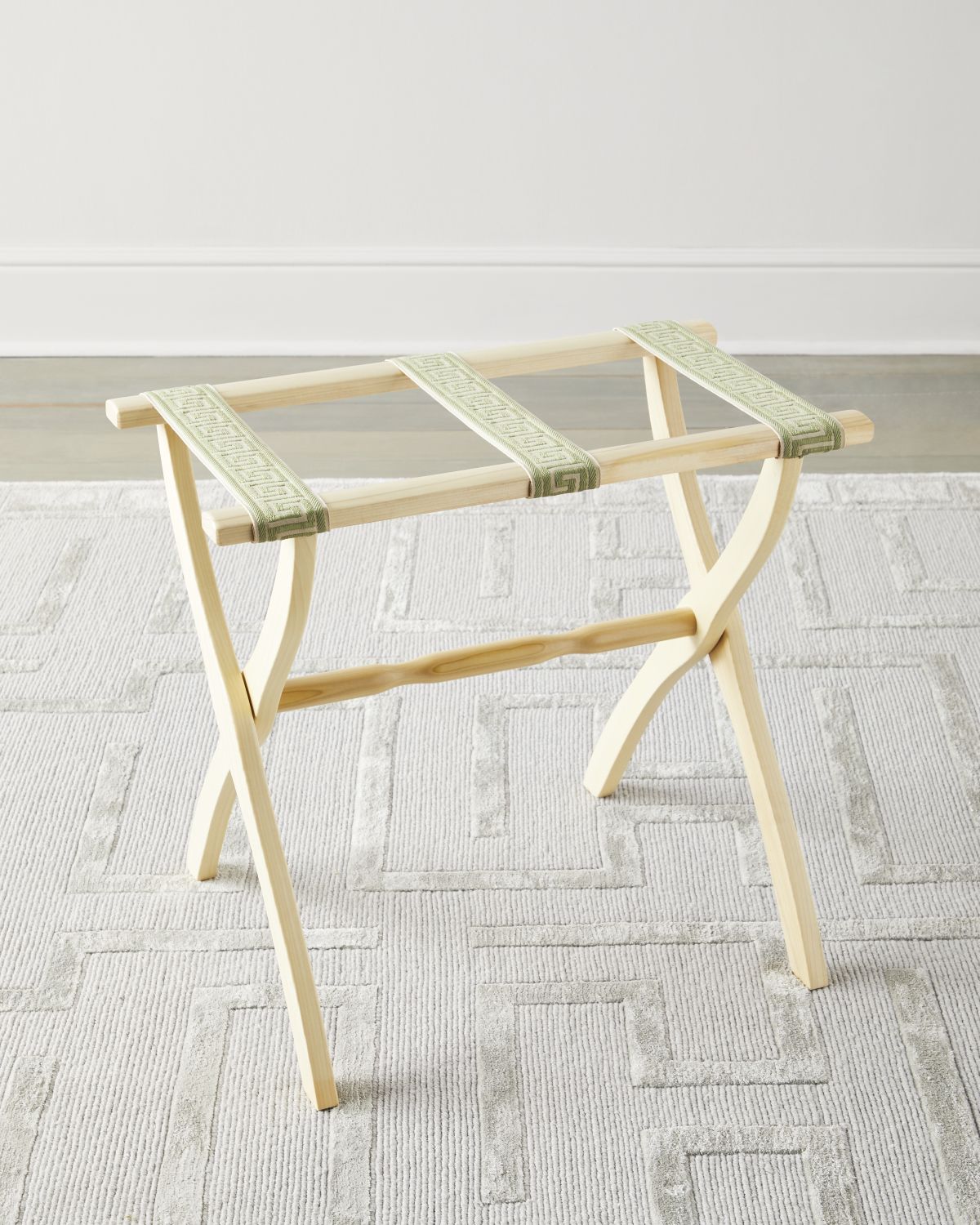 Gate House Furniture Greek Key Straps Luggage Rack | Thumbnail 4 Gate House Furniture Greek Key Straps Luggage Rack | Thumbnail 4