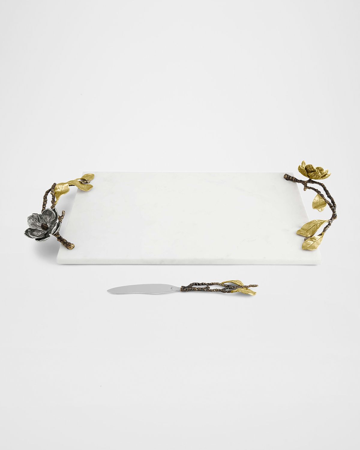 Michael Aram Vintage Bloom Extra Large 21" Cheese Board with Knife