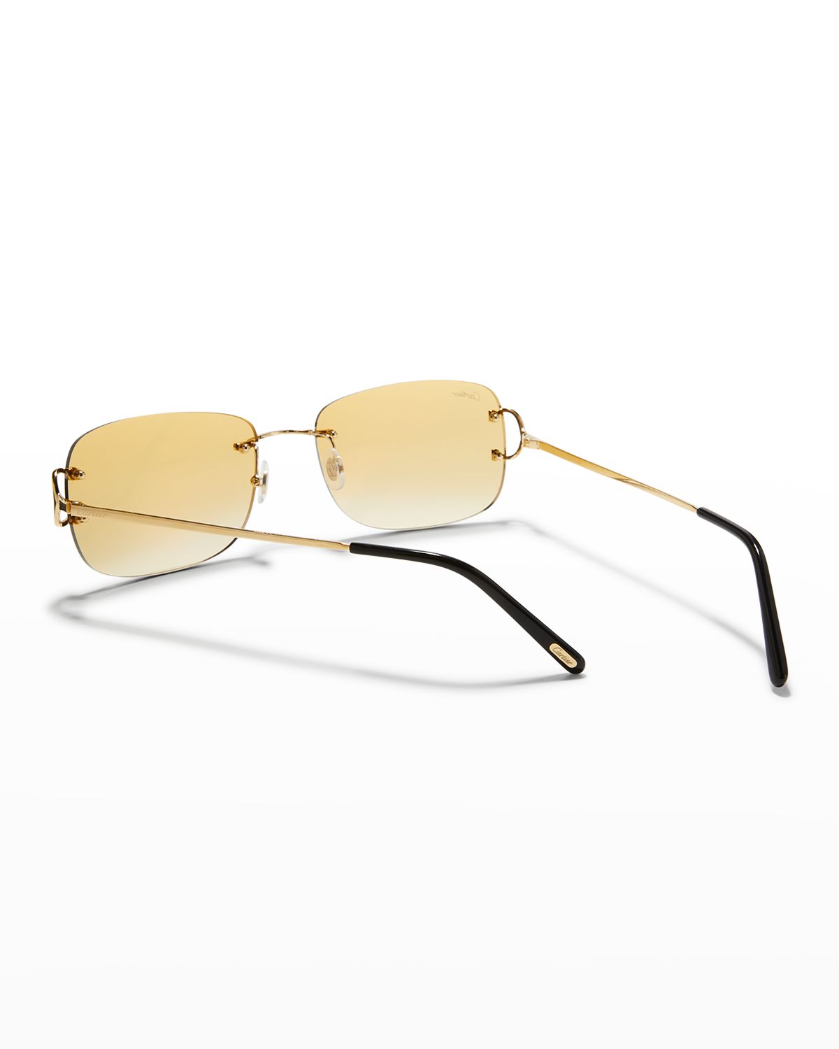 Cartier Men 's Rimless Metal Sunglasses