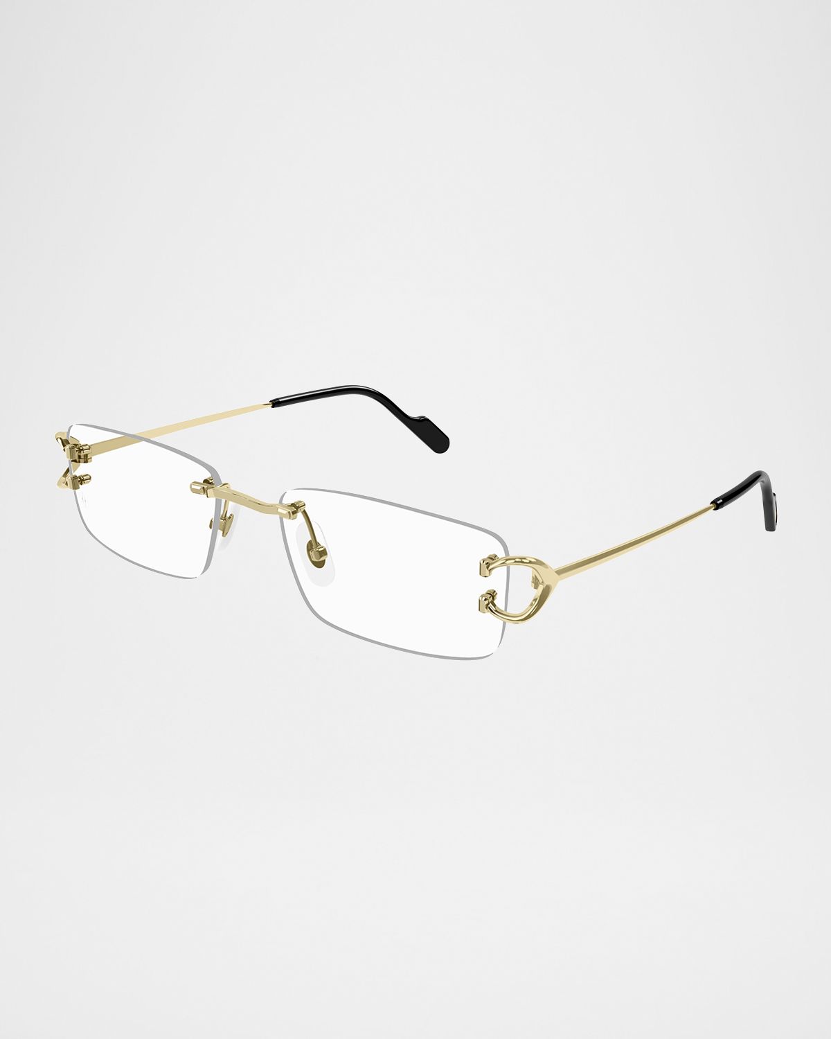 Cartier Men 's Rimless Metal Optical Glasses