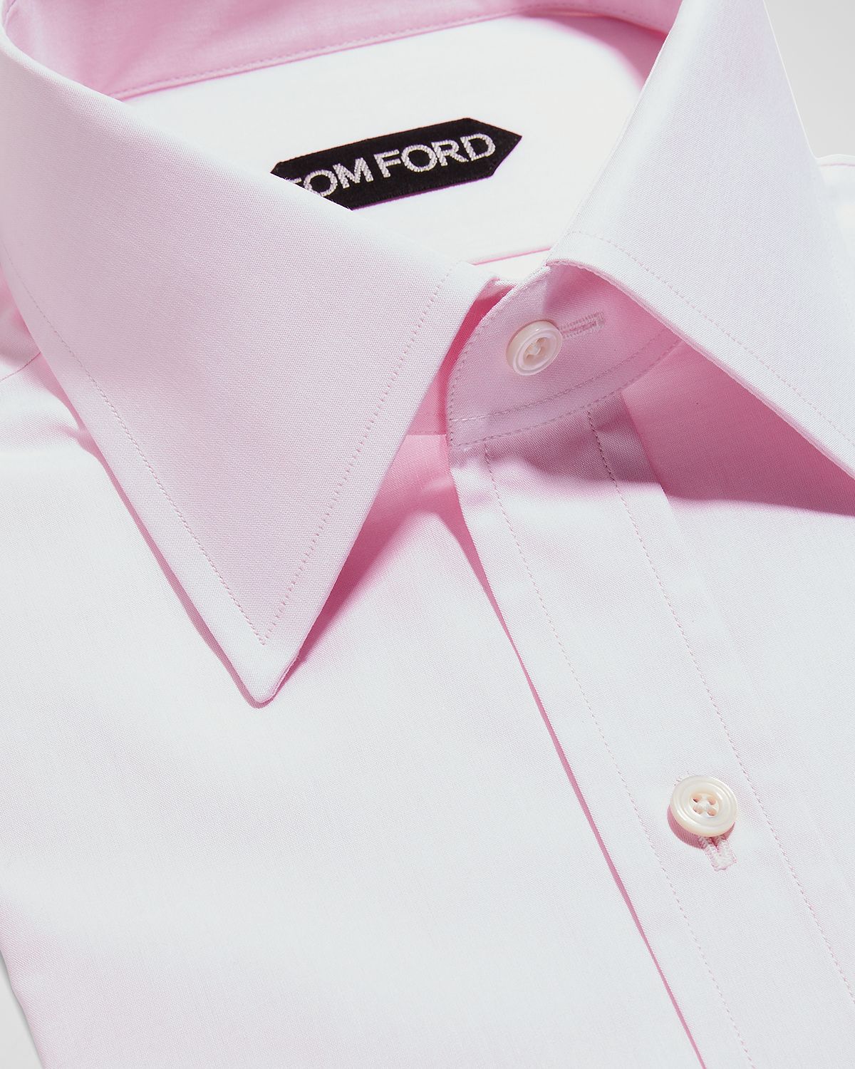 TOM FORD Men 's Solid Point Collar Dress Shirt