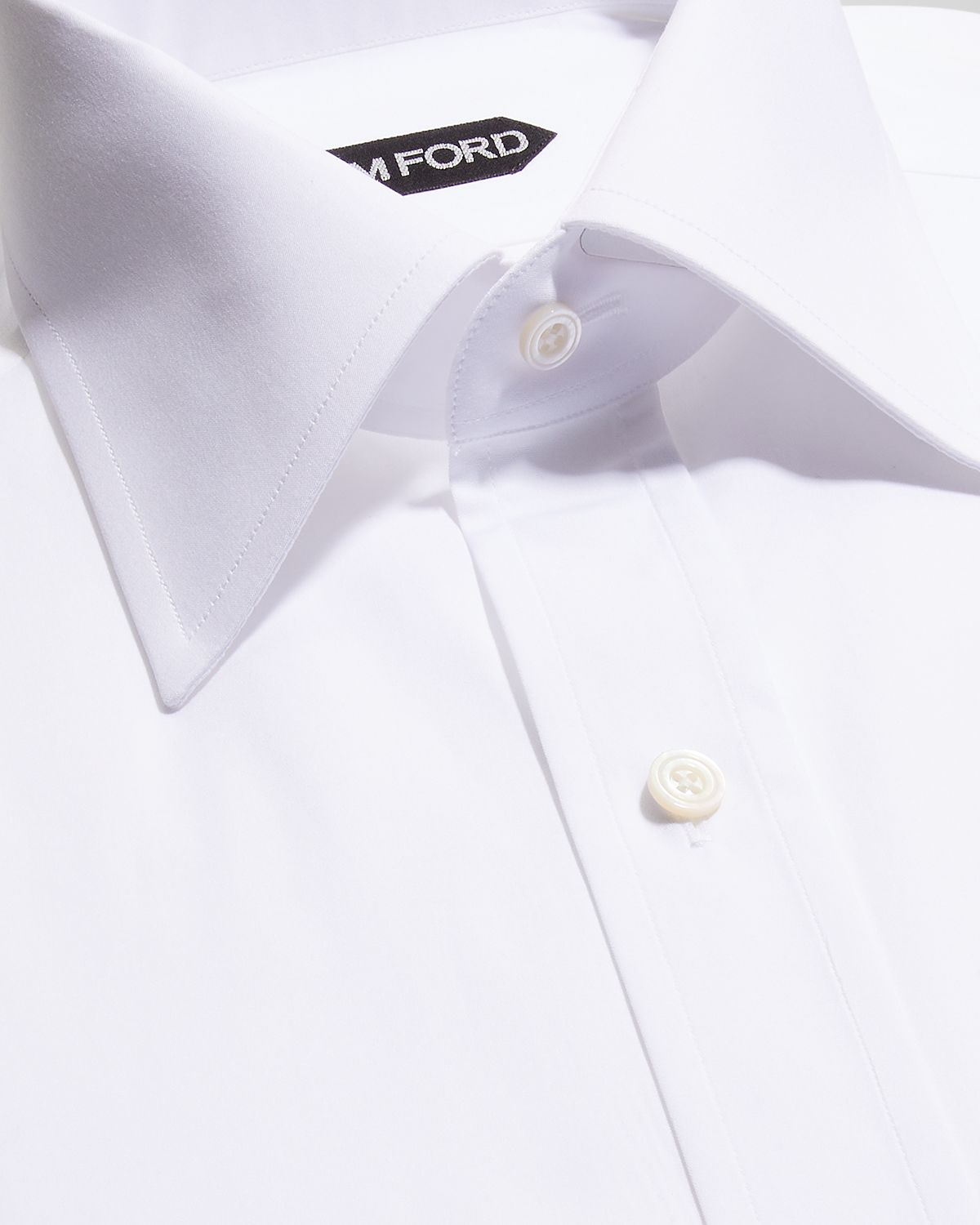 TOM FORD Men's Solid Cotton Dress Shirt