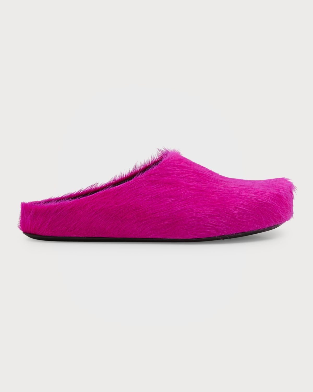 Marni Men 's Fussbett Calf Hair Sabot Mules | Image 1 Marni Men 's Fussbett Calf Hair Sabot Mules | Image 1