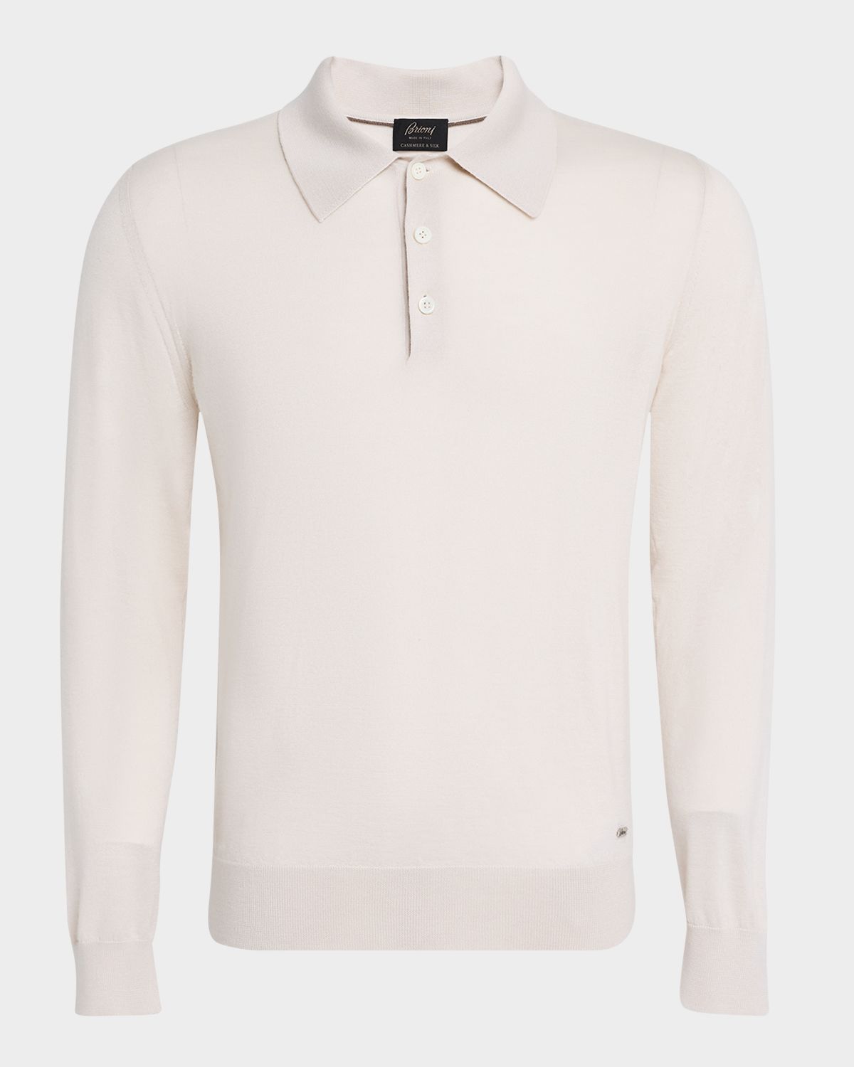 Brioni Men 's Cashmere-Silk Polo Sweater