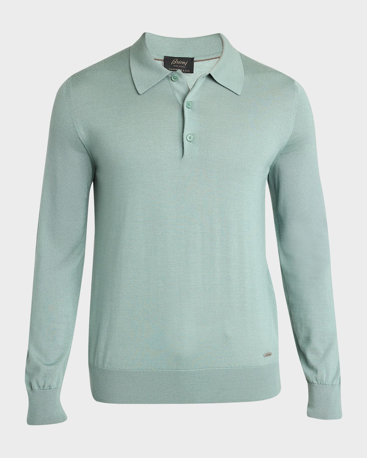 Brioni Men 's Cashmere-Silk Polo Sweater