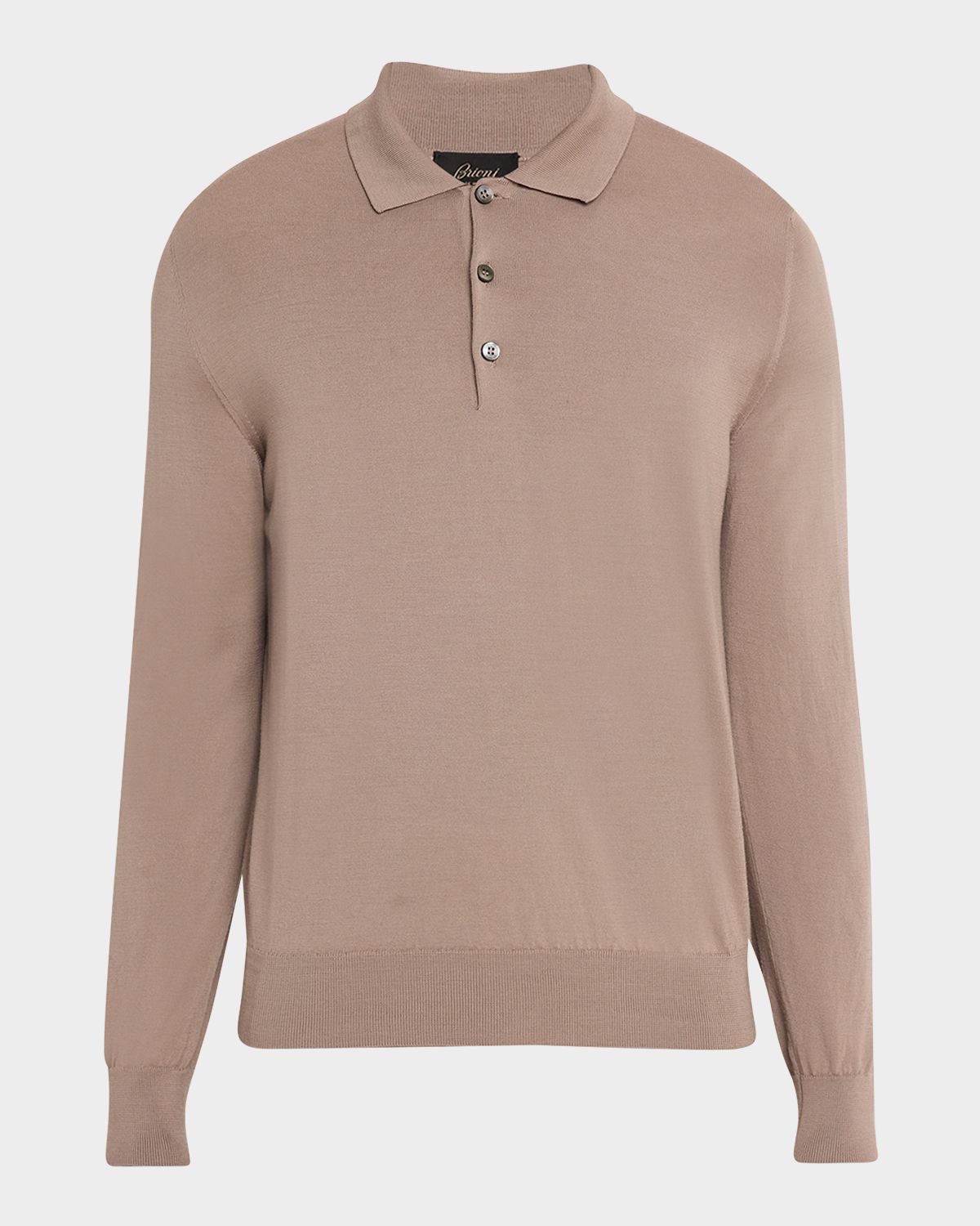 Brioni Men 's Cashmere-Silk Polo Sweater