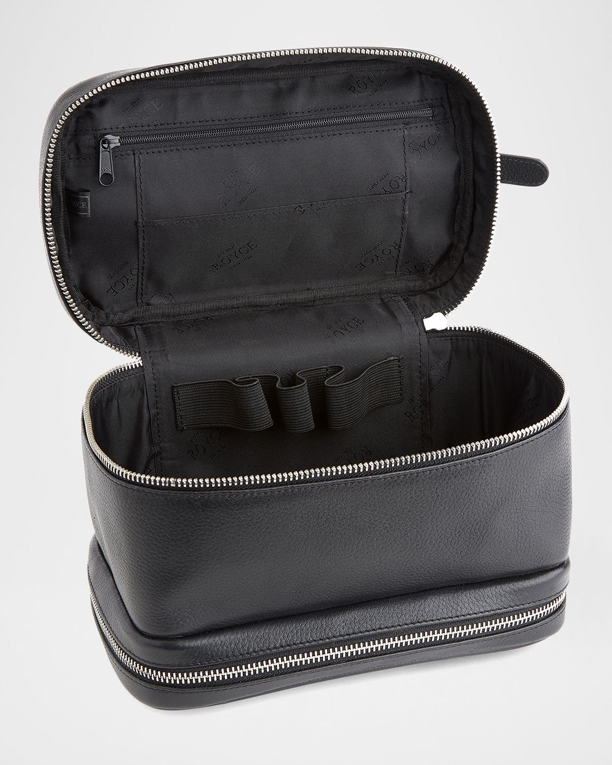 ROYCE New York Personalized Leather Makeup Bag Train Case