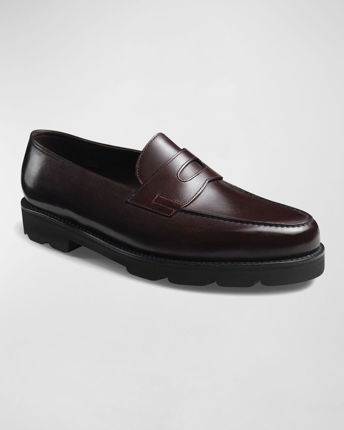 John Lobb Men 's Lug-Sole Iconic Penny Leather Loafers