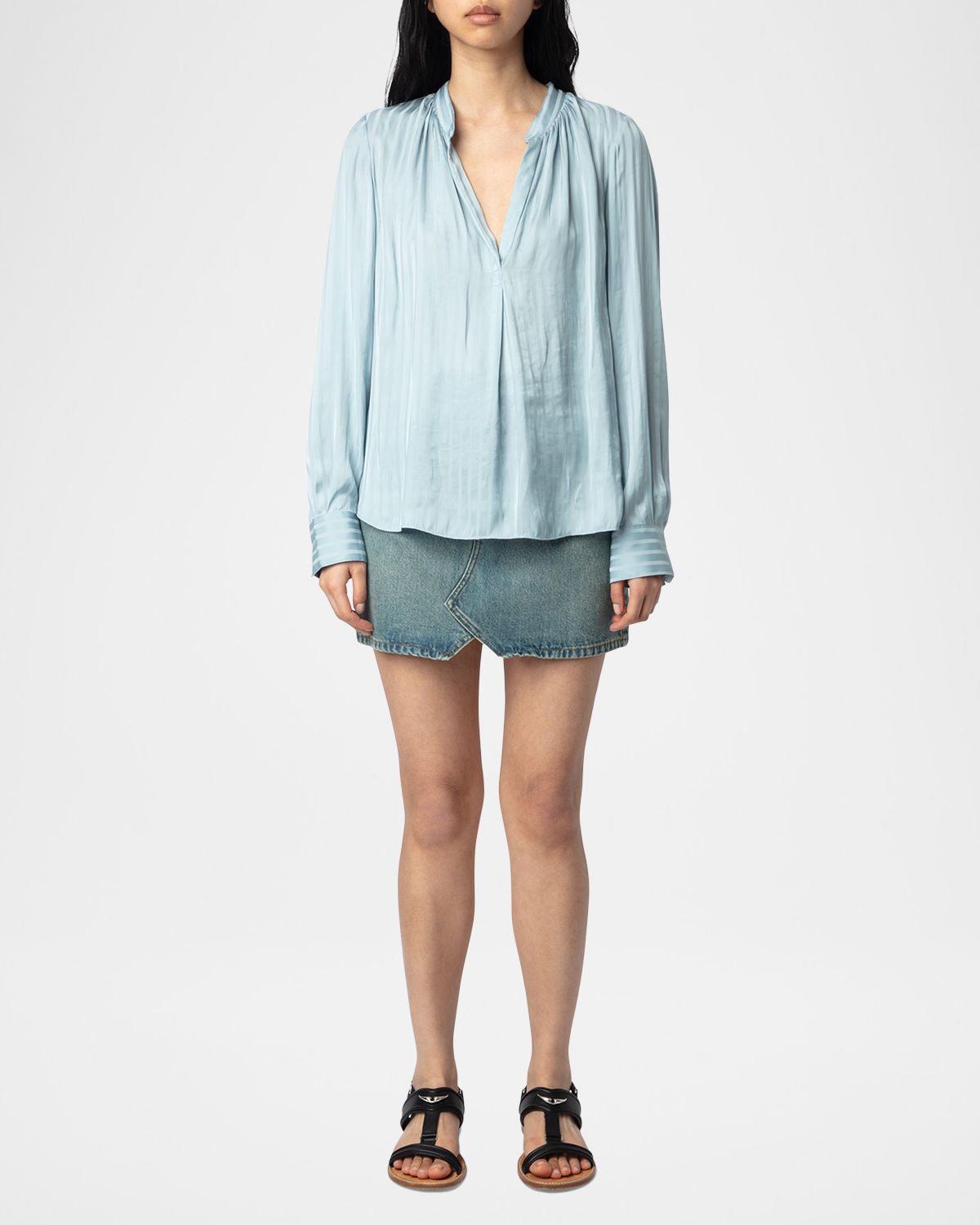 Zadig & Voltaire Tink Satin Tunic Top