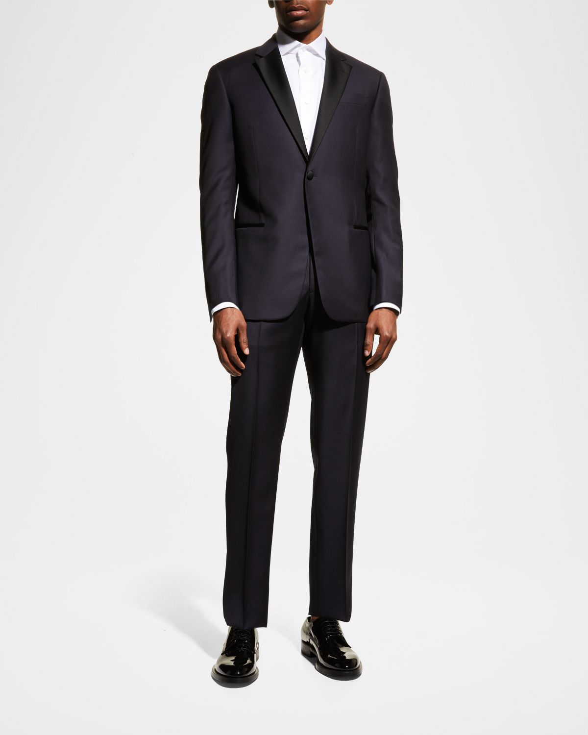Emporio Armani Men 's Contrast Notch Lapel Two-Piece Tuxedo Suit