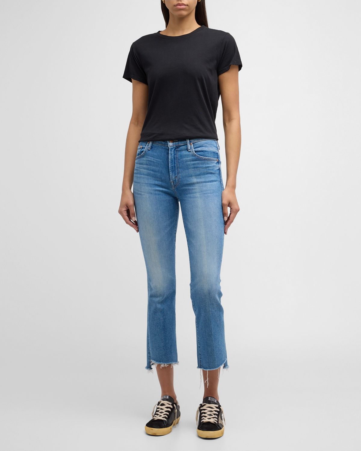 MOTHER The Insider Crop Step Fray Jeans