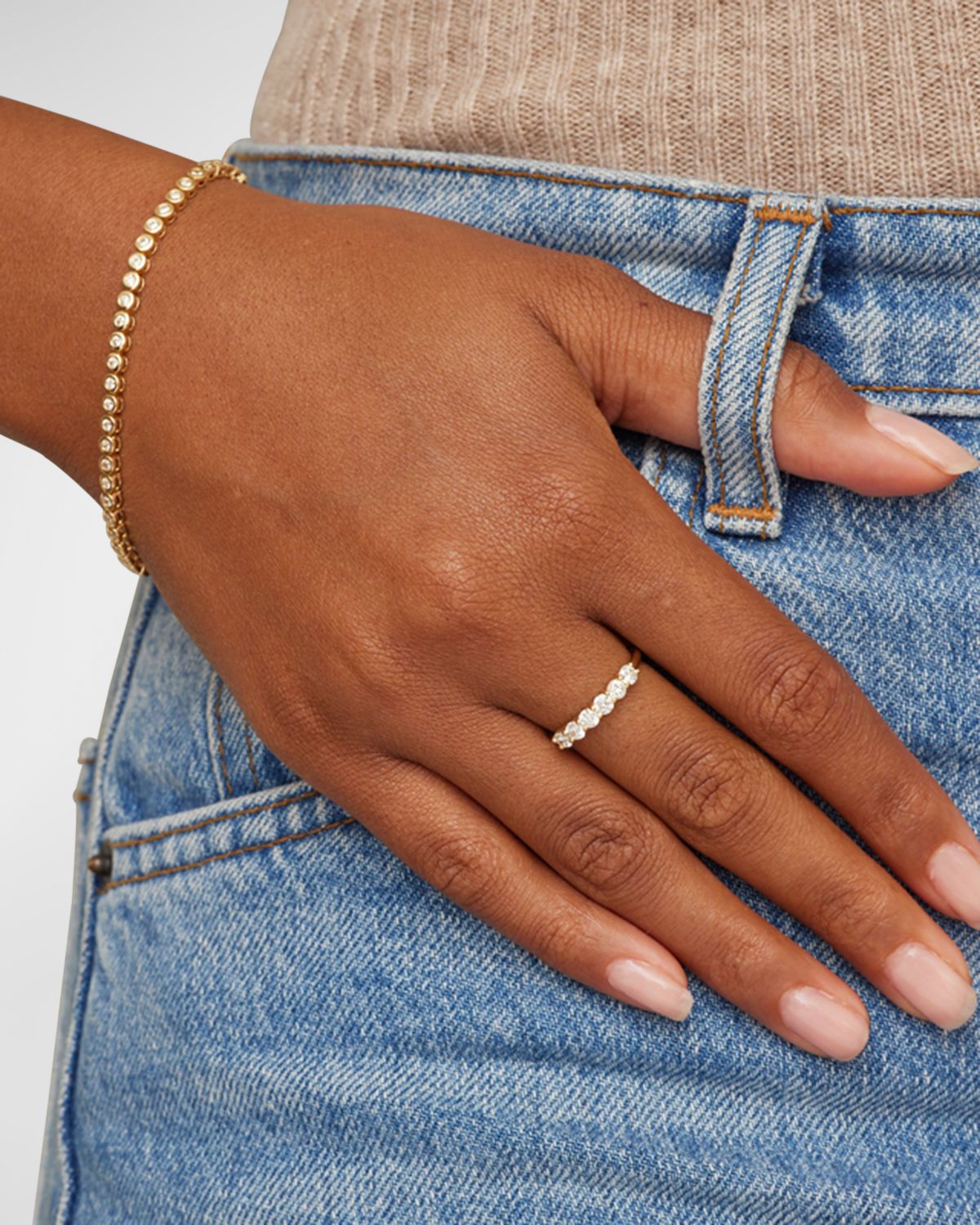 Jennifer Meyer Yellow Gold 4-Prong Band