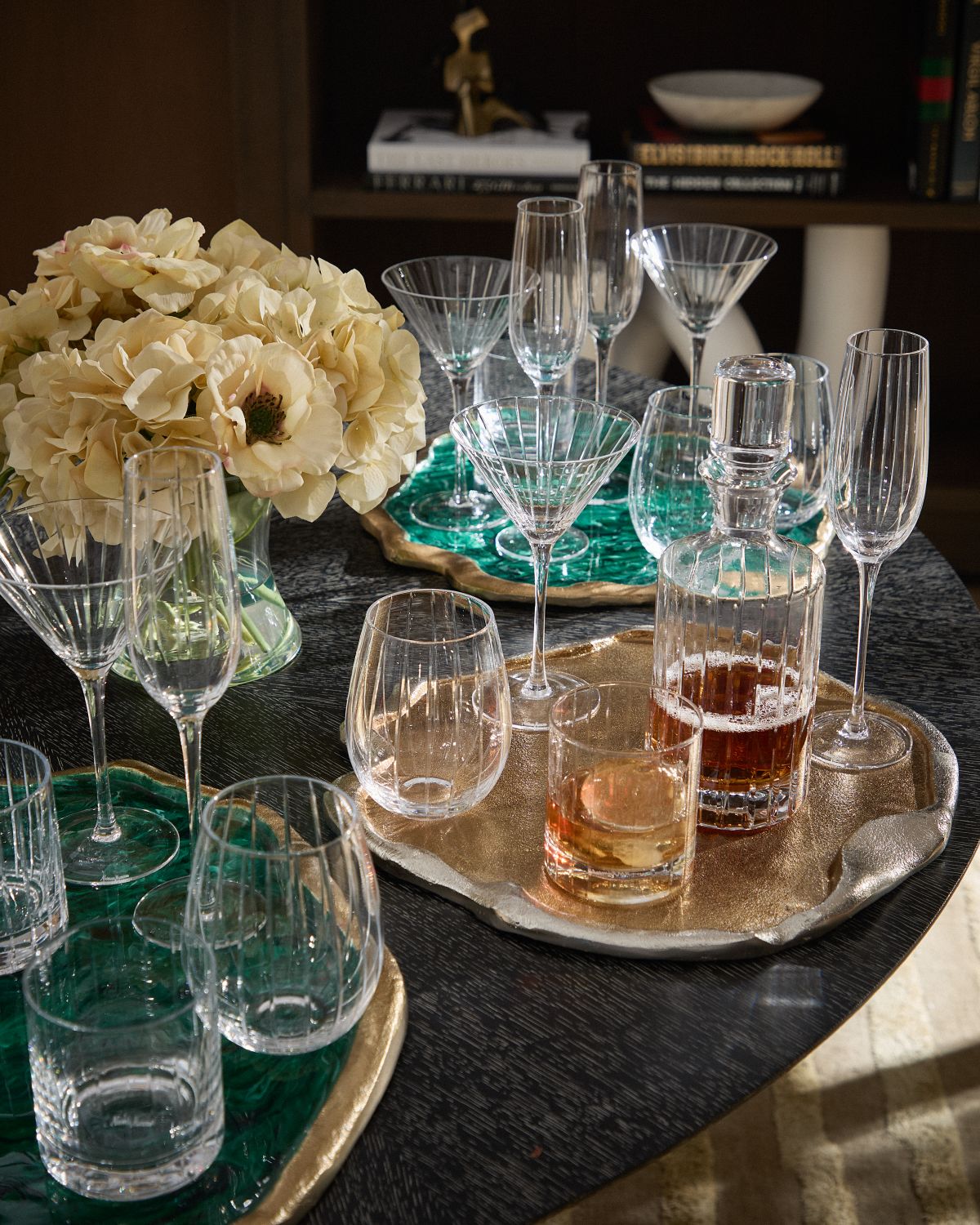 Neiman Marcus Cut Stemless Wine Glasses
