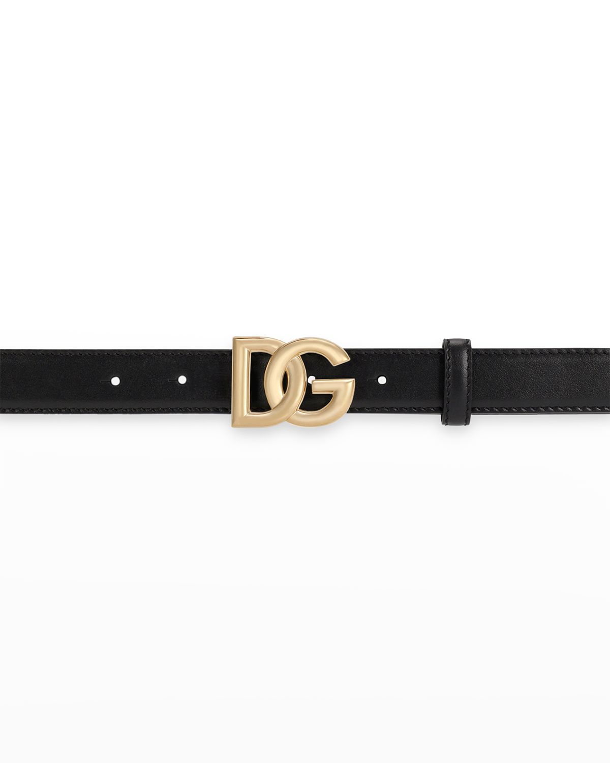 Dolce & Gabbana Interlocking DG Logo Leather Belt
