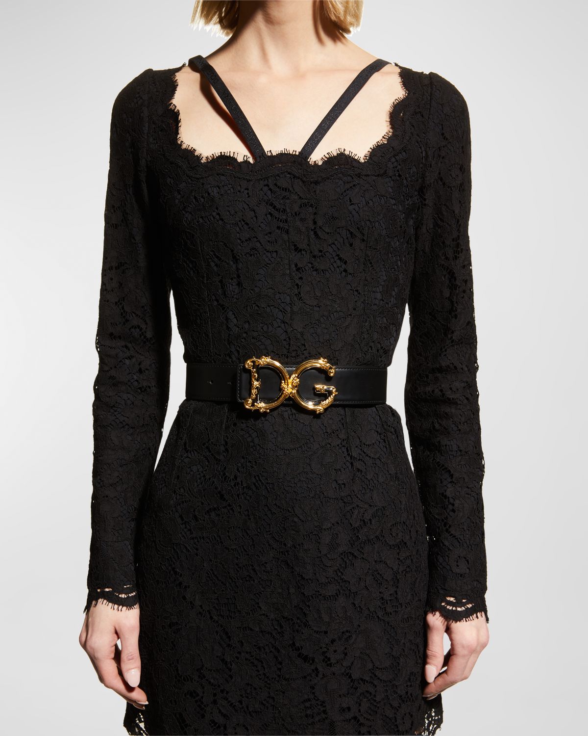 Dolce & Gabbana DG Barocco 40mm Calf Leather Belt