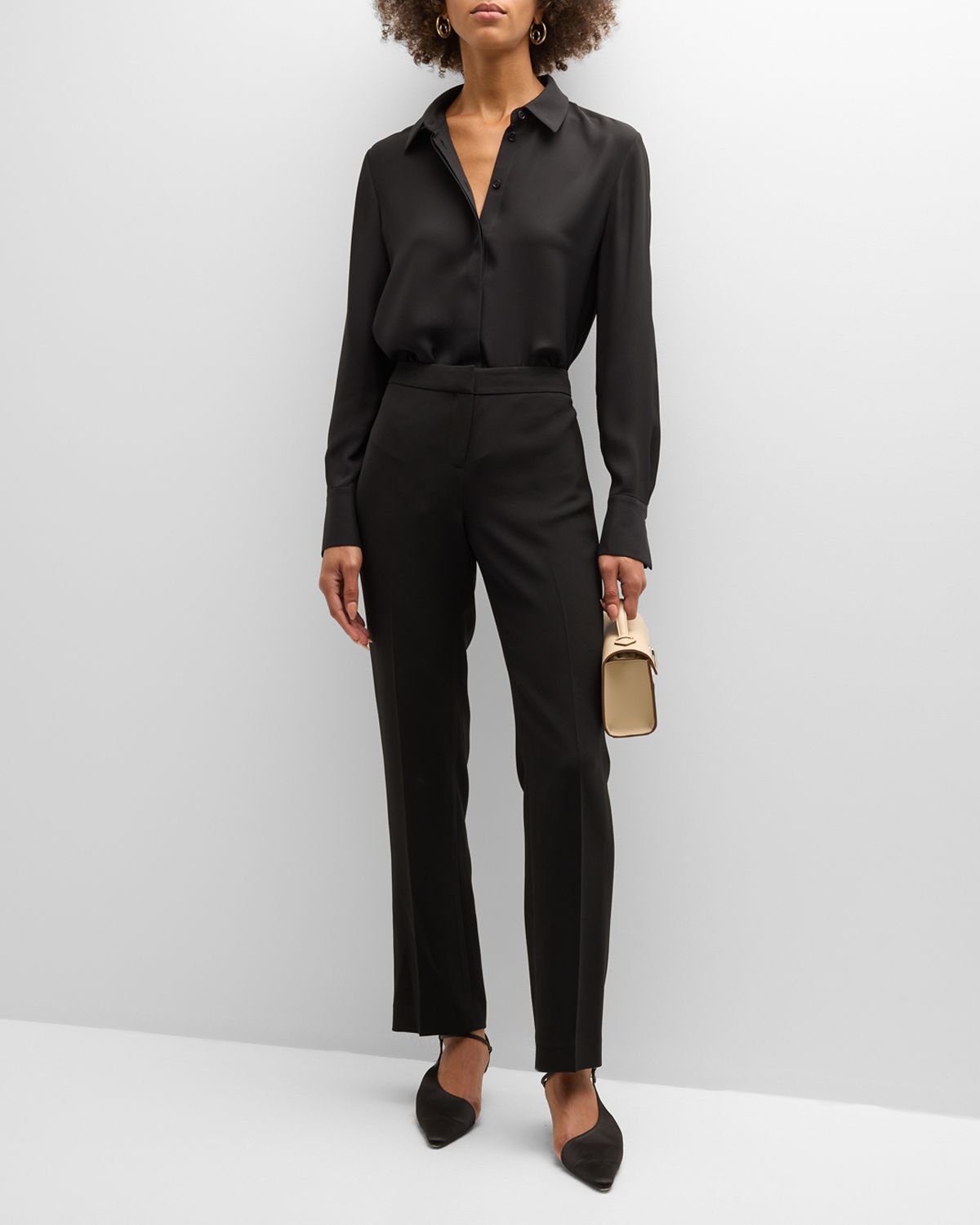 Lafayette 148 New York Scottie Silk Button-Down Blouse | Thumbnail 8