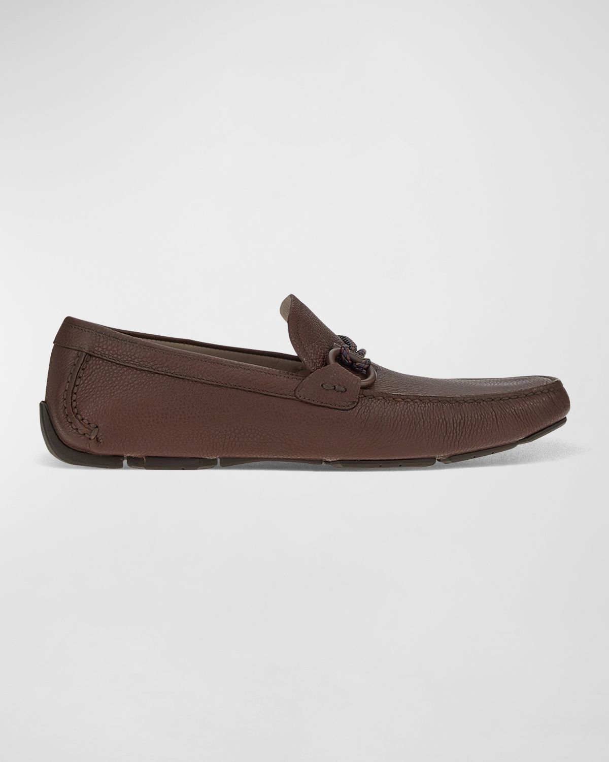 Ferragamo Men 's Front 4 Leather Drivers
