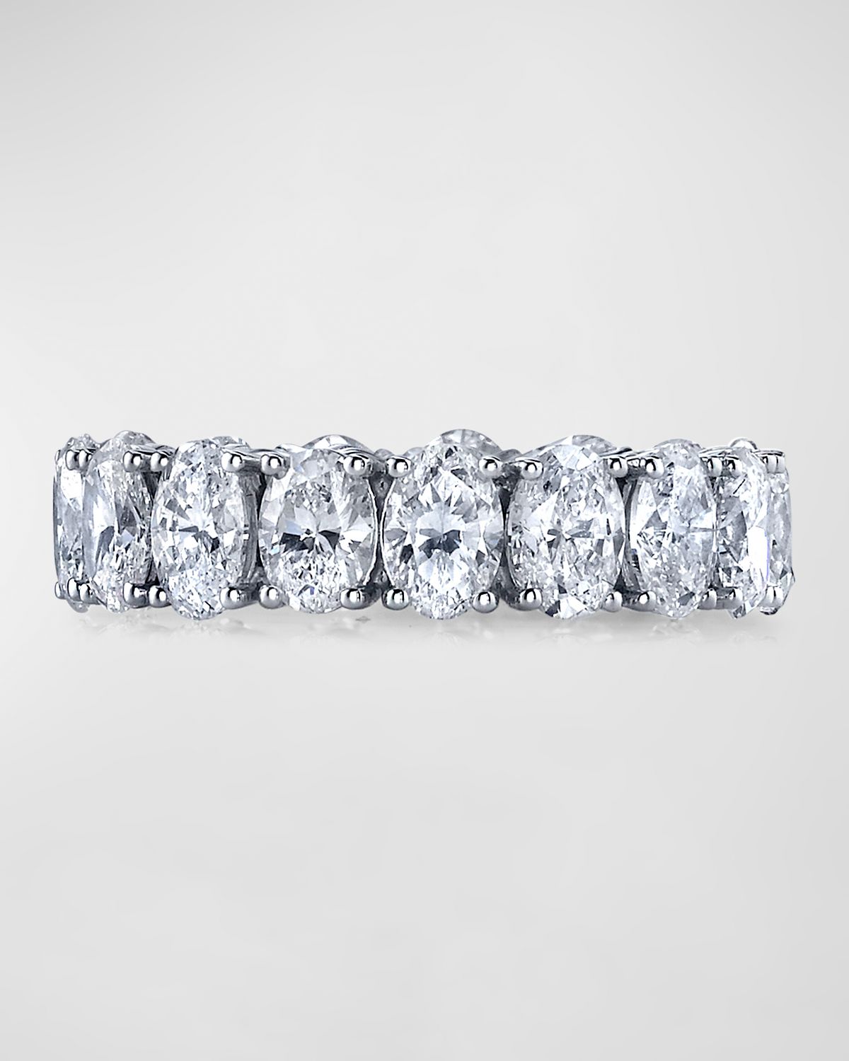 Neiman Marcus Diamonds Platinum Buttercup Oval Diamond Ring, Size 6.5, 8.50tcw