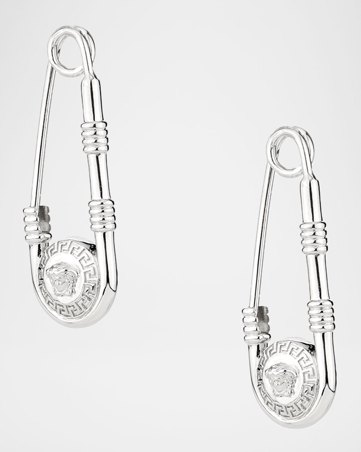 Versace Men 's Safety Pin Drop Earrings