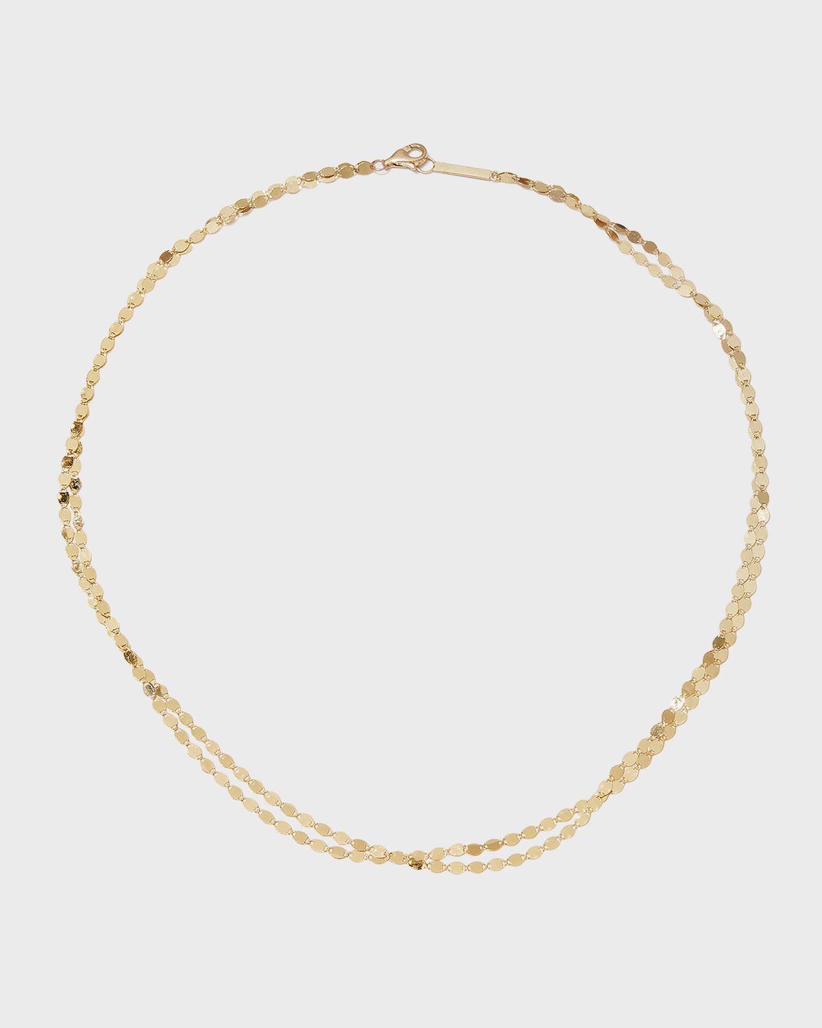 LANA 14K Gold Double Strand Petite Nude Choker