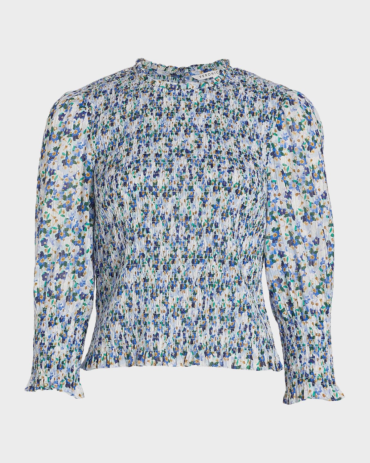 Veronica Beard Kali Floral Smocked Three-Quarter Sleeve Top | Thumbnail 5 Veronica Beard Kali Floral Smocked Three-Quarter Sleeve Top | Thumbnail 5