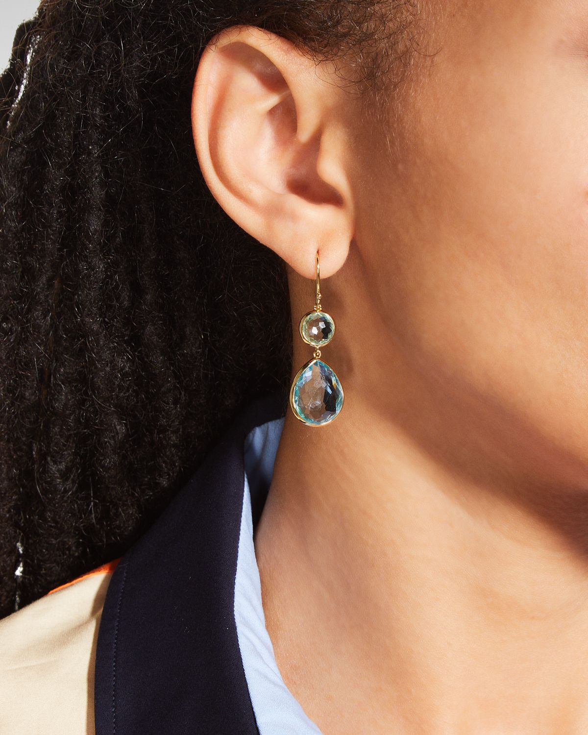 Ippolita Rock Candy Snowman Teardrop Earrings in 18K Gold