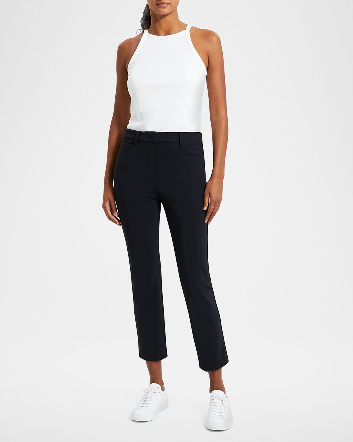 Theory Treeca Precision Ponte Five-Pocket Cropped Pants