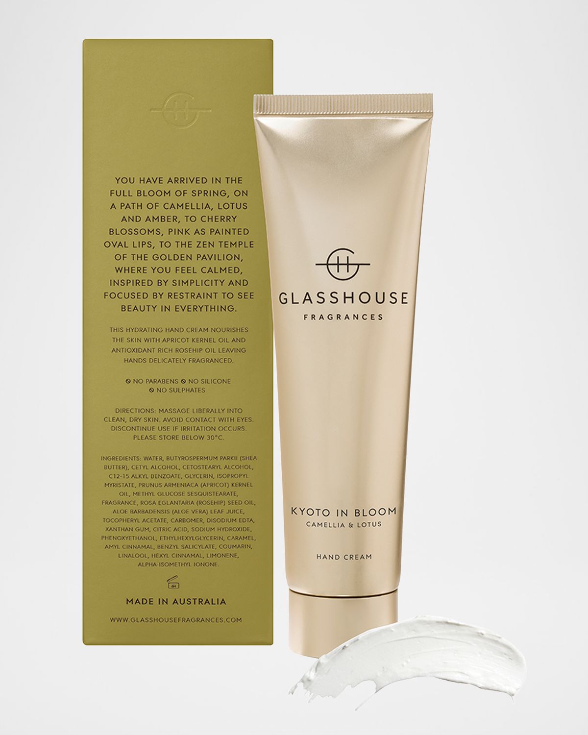 GLASSHOUSE FRAGRANCES 3.4 oz. Kyoto In Bloom Hand Cream