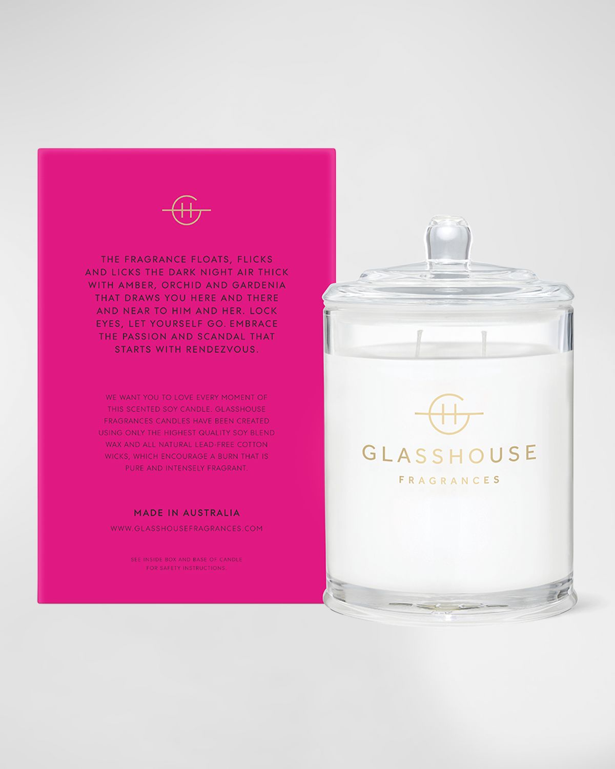 GLASSHOUSE FRAGRANCES Rendezvous Scented Candle, 13.4 oz.
