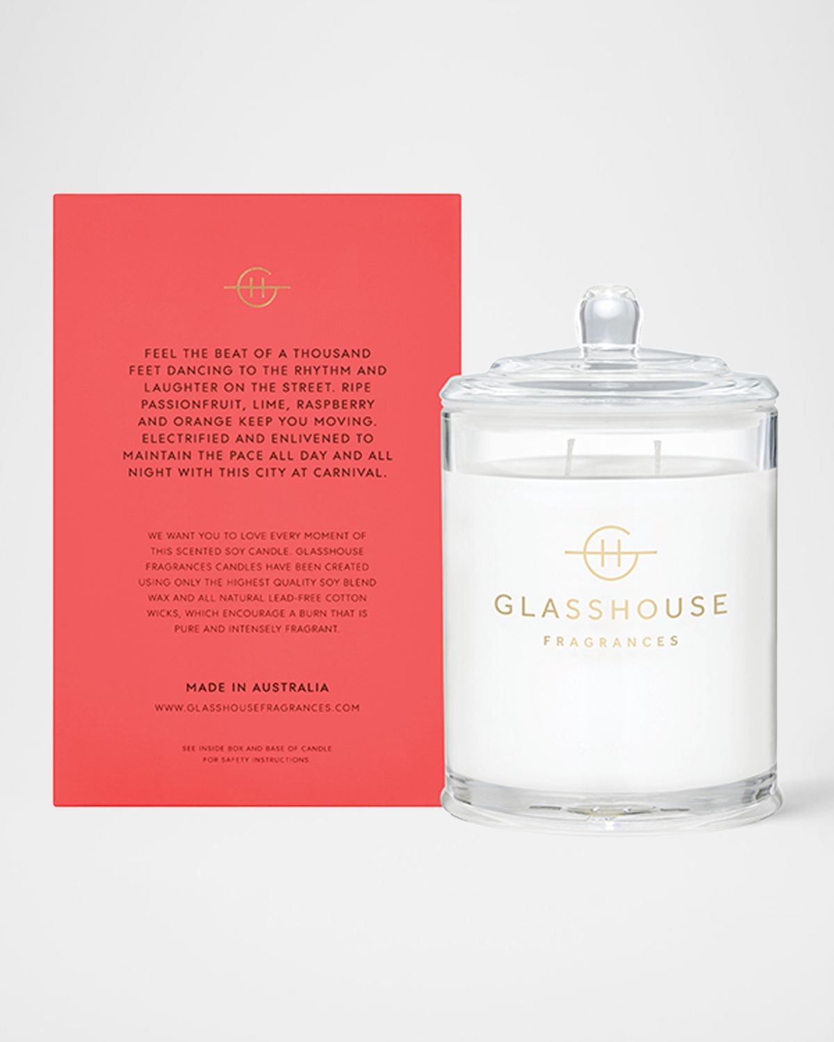 GLASSHOUSE FRAGRANCES One Night In Rio Scented Candle, 13.4 oz.