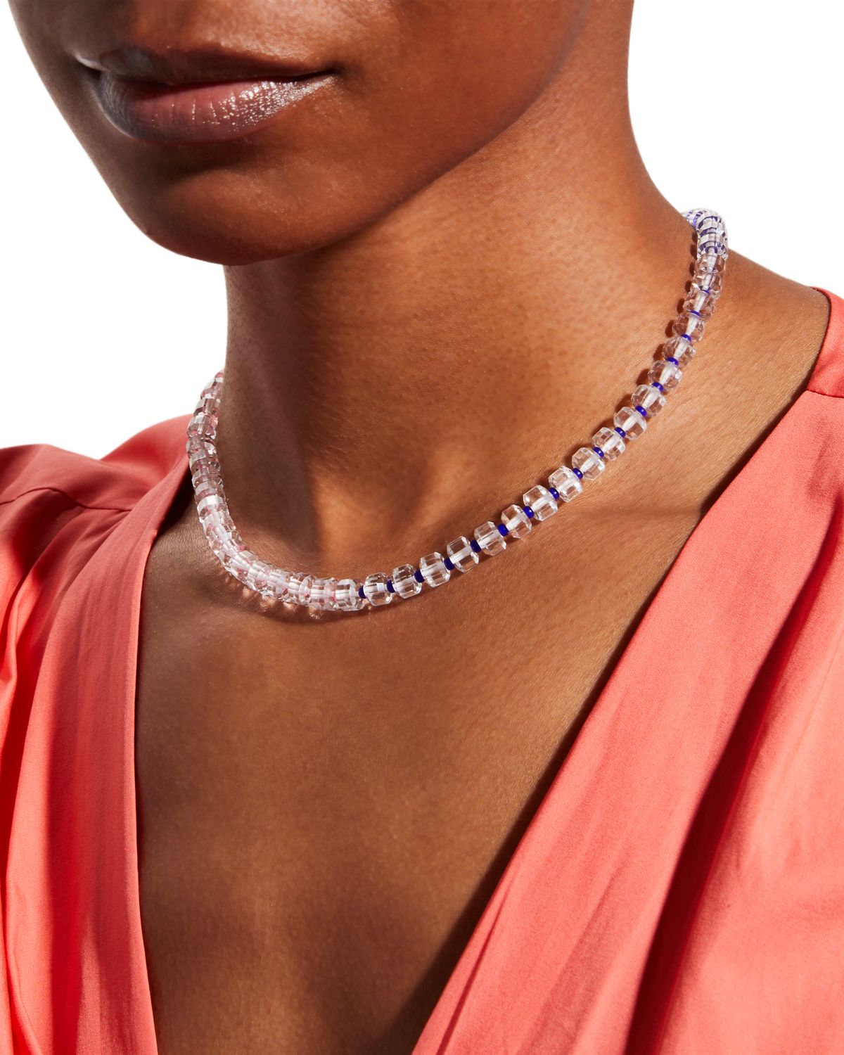 Bea Bongiasca B Multi Beaded Necklace with Rock Crystal